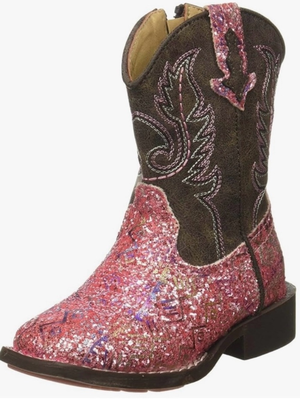 ROPER Girls' Glitter Aztec Boot